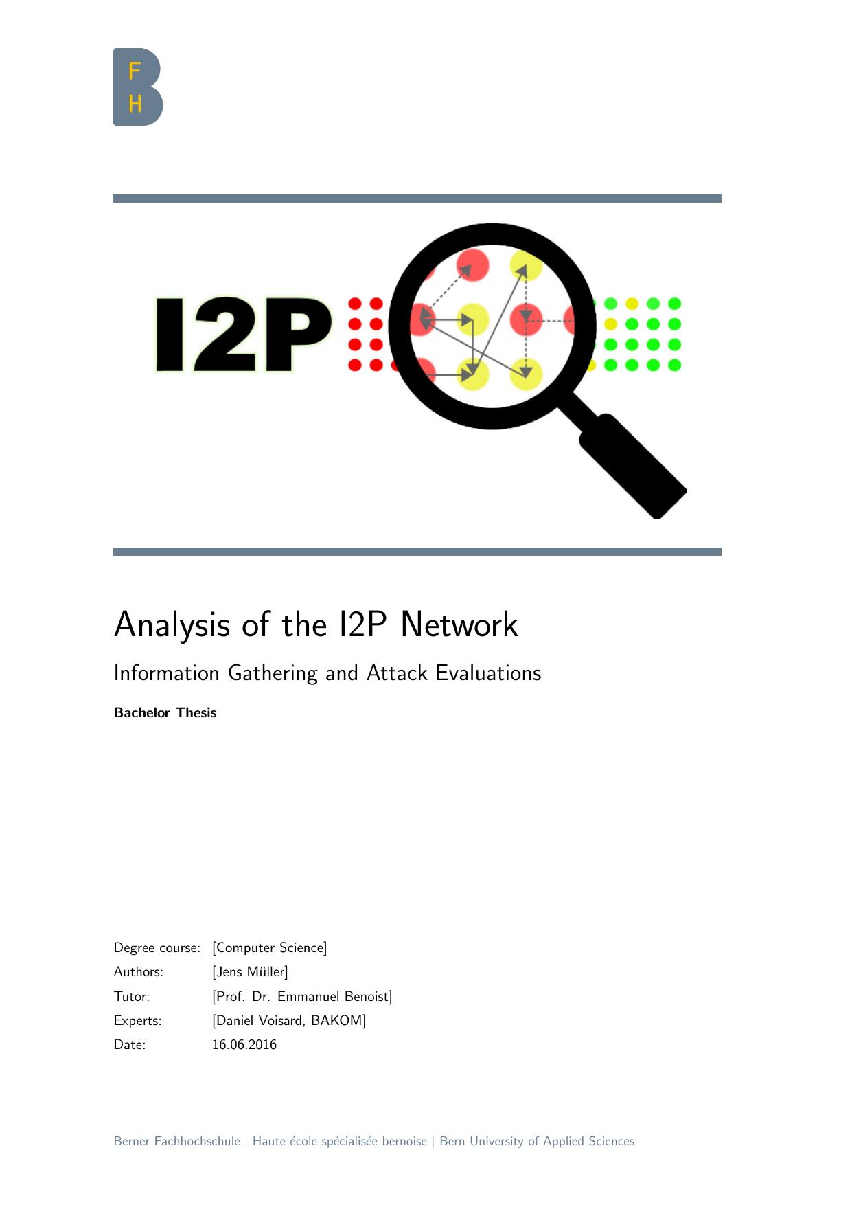 BachelorThesis"AnalysisoftheI2Pnetwork"